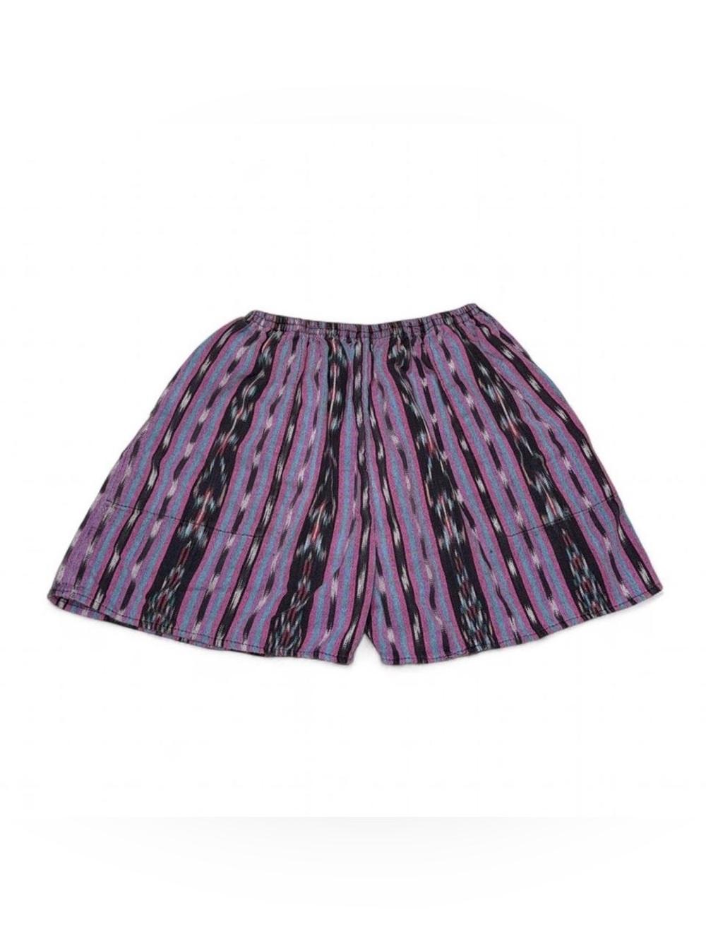 Striped Purple Casual Shorts